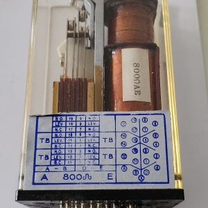 Large Keyswitch Relay 800 OHM 22 Pin Plug In Unit. New Old Stock