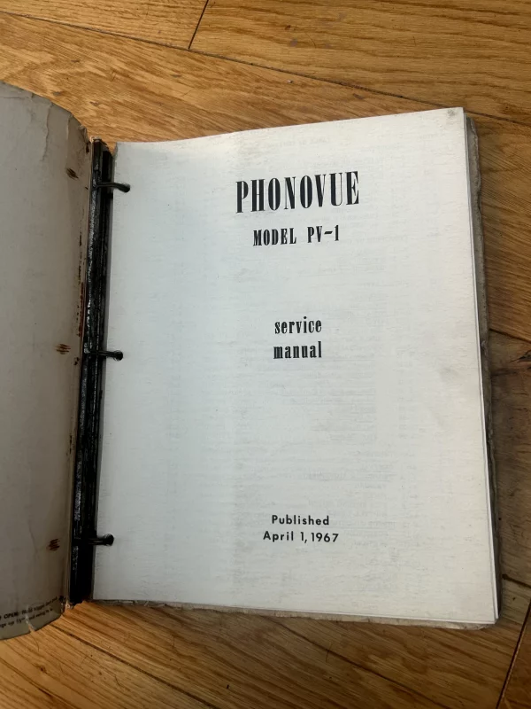 Rowe Jukebox - The Phono Vue Service Manual 1967 Original - Image 2