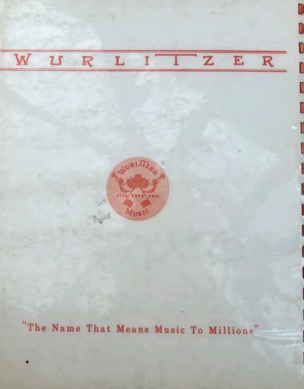 Wurlitzer 3700 series Service Manual. Original. Excellent Condition. - Image 4