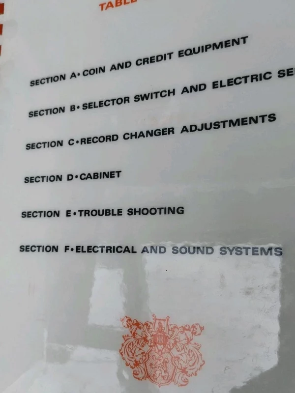 Wurlitzer 3700 series Service Manual. Original. Excellent Condition. - Image 5
